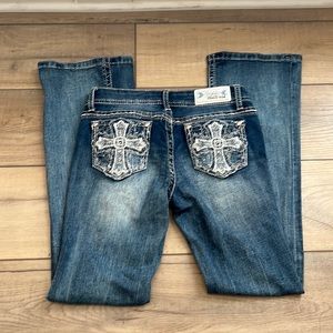 Girls grace in la belt bottom jeans